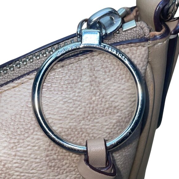 Coach Women’s Beige Monogram Leather Adjustable Strap Chaise Crossbody Bag - Picture 10 of 15